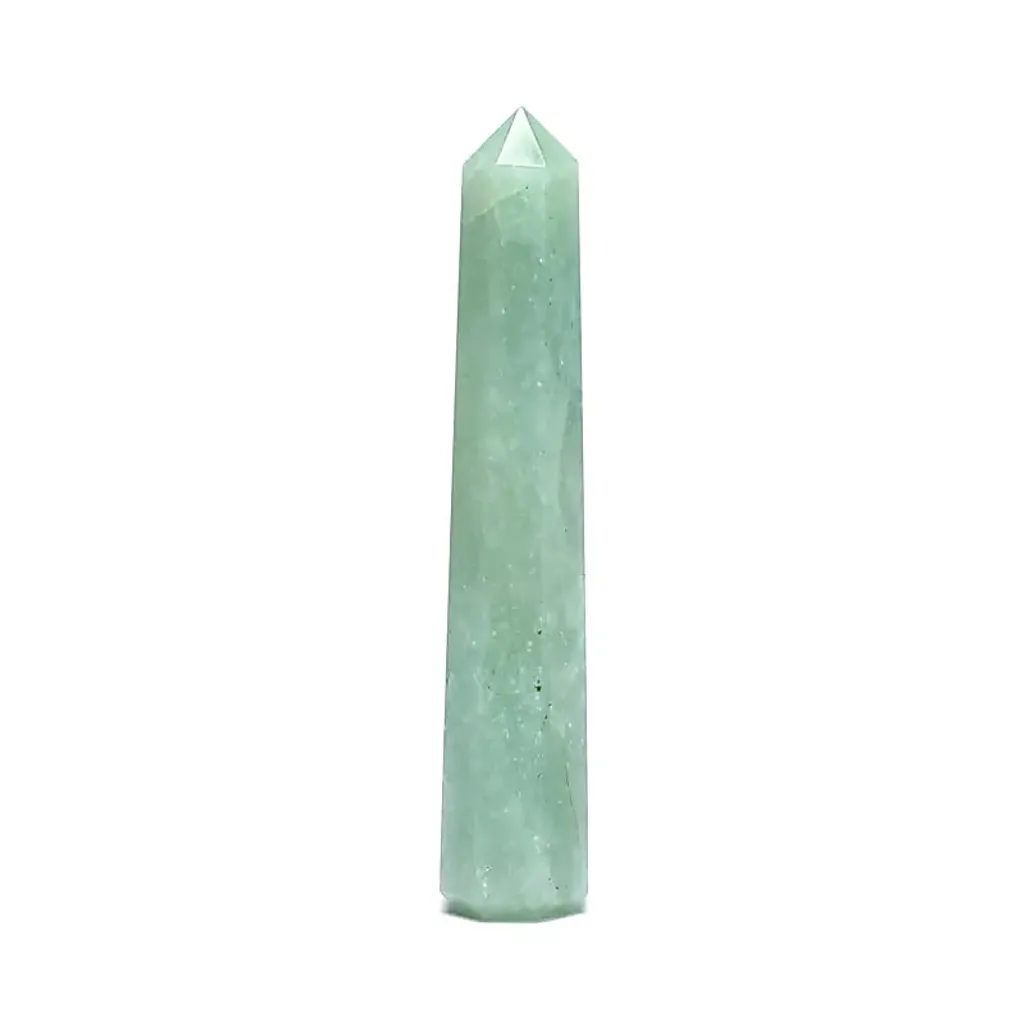 Obélisque en Aventurine Verte Naturelle - Pierre de Soin de 7,5 à 10 cm