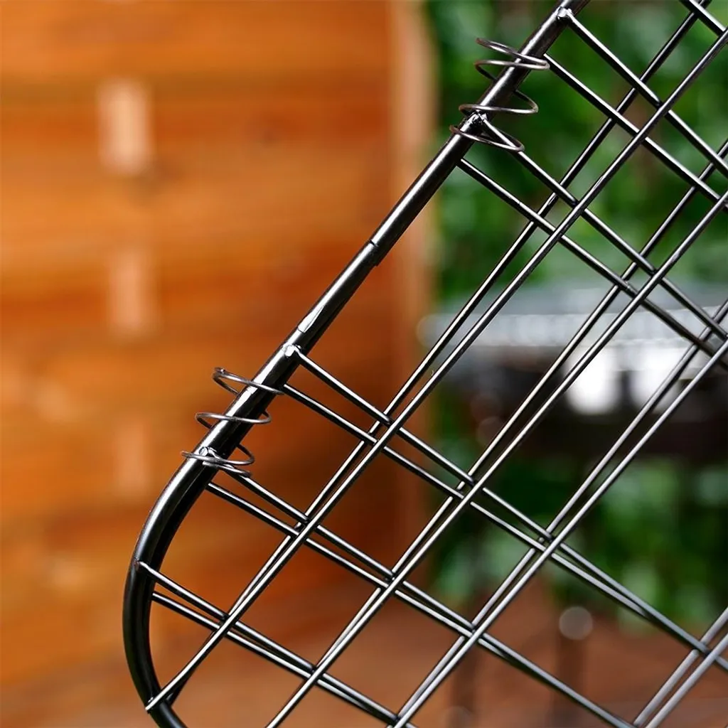 Grille à hamburger pour barbecue extérieur métal noir de 49 x 21,1 cm - 6