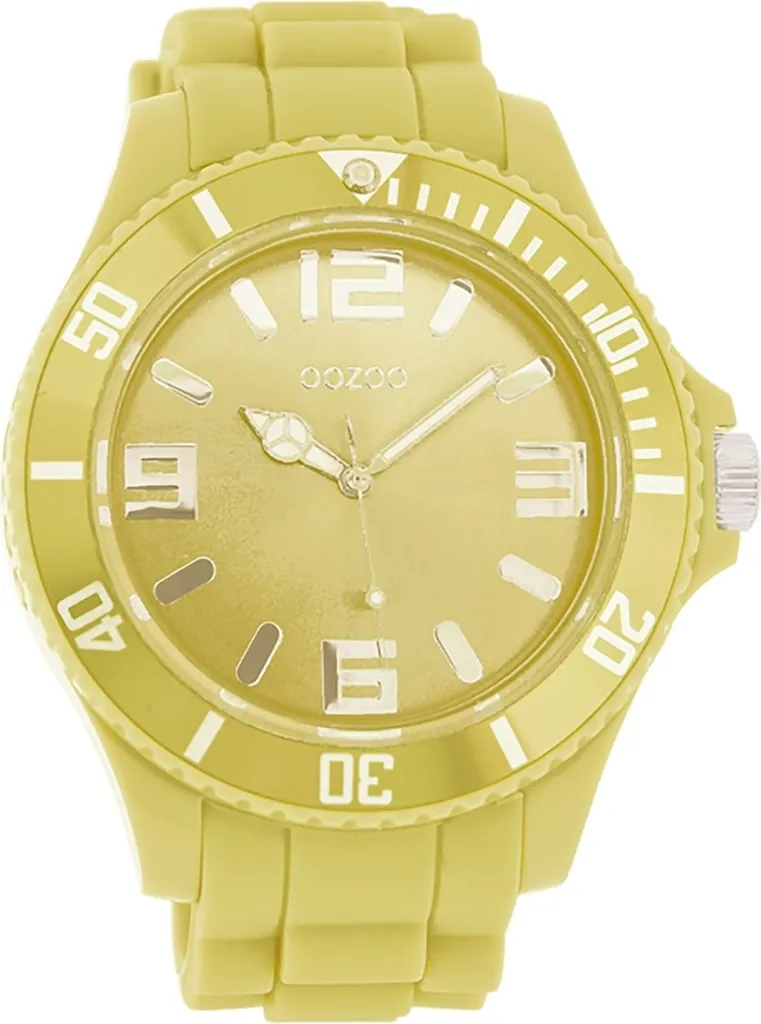 Montre Mixte Oozoo Jaune pour un Look Urbain et Vintage au Quotidien