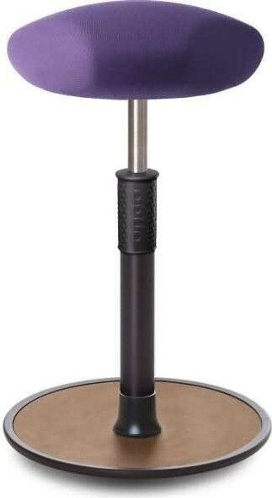 Sitz- Stehhocker Free Tall Triangel Gestrick Lila schwarz /Natur.