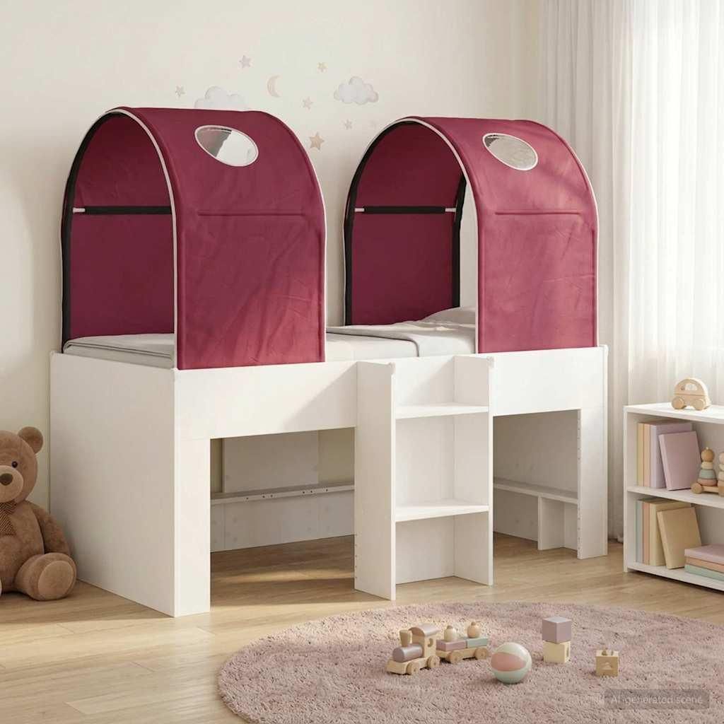 Maison Exclusive - Bett mit Tunnel 4 pcs Weiß und Rot Holzwerkstoff
