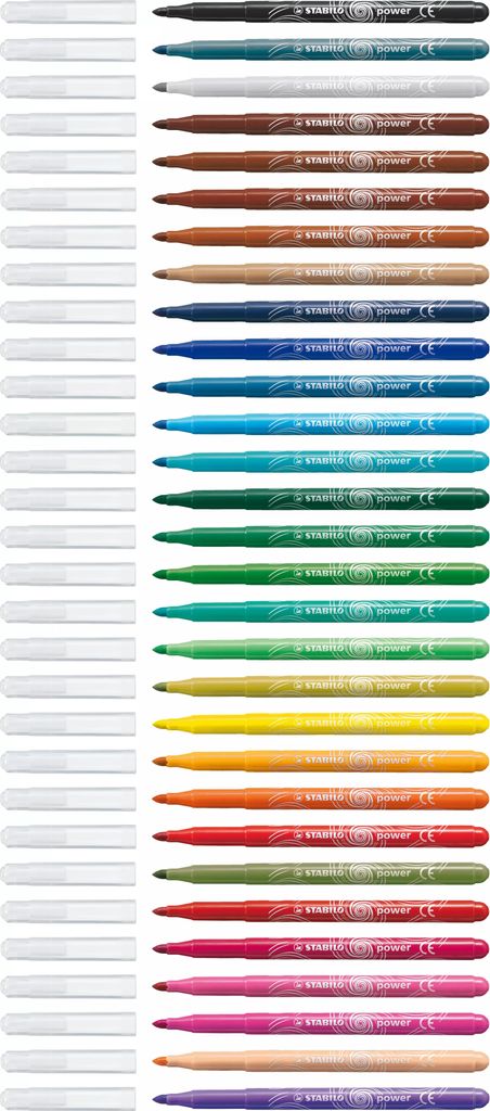 Crayons-feutres - STABILO power - paquet de 30 - avec 30 Image du produit 