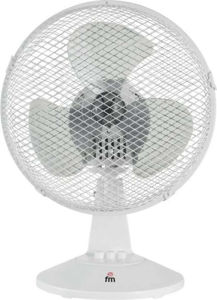 FM Calefacción SB-123 Ventilateur de Table Blanc 23 cm Oscillant AC
