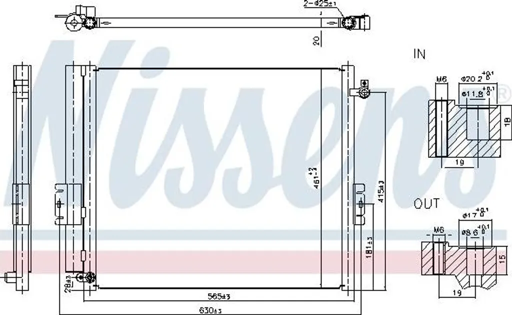 Condenseur de Clim NISSENS 940847 pour Tacoma - Réf OE 8846004210