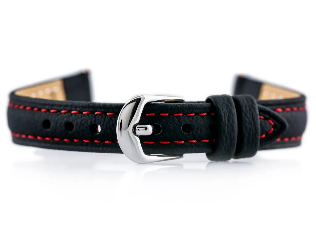 Cinturino Pelle Bisset BS-158 Rosso 14mm - Eleganza Minimal
