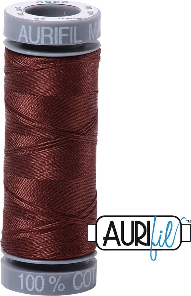 AURIfil Nähgarn MK28WT 750m, 100% Baumwolle : 2360 Chocolate AURIfil: 2360 Chocolate