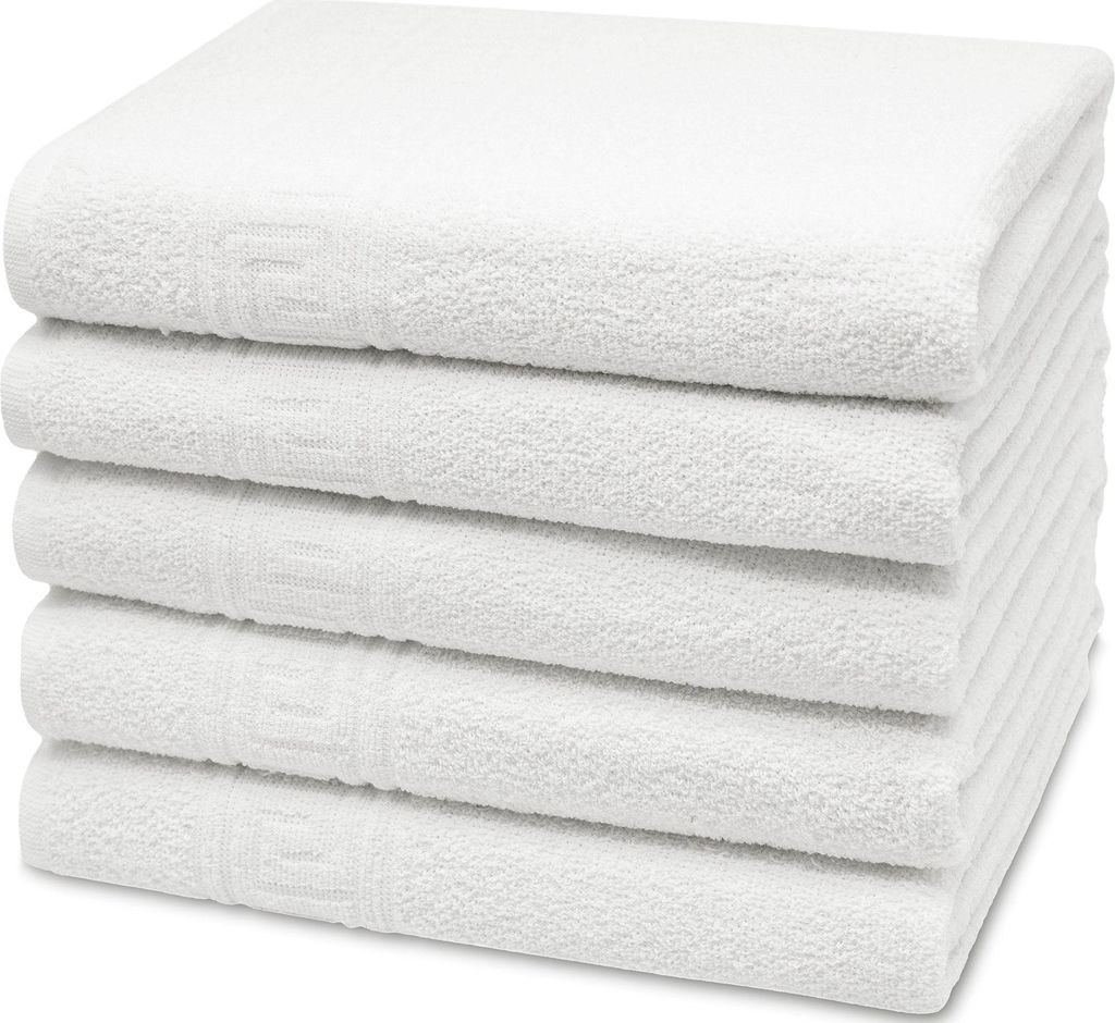 5er Set Duschtücher 70% Baumwolle, 30% Polyester, 70x140 Produktbild 