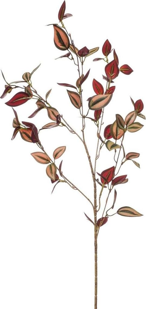 artplants.de Plastik Zweig Tradescantia zebrina ROVILB, Burgunderrot, 90cm - Dekozweig