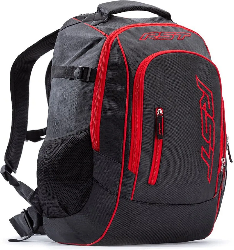 Zaino Moto RST Rosso e Nero 42.5L - Robustezza 1680D per Veri Centauri