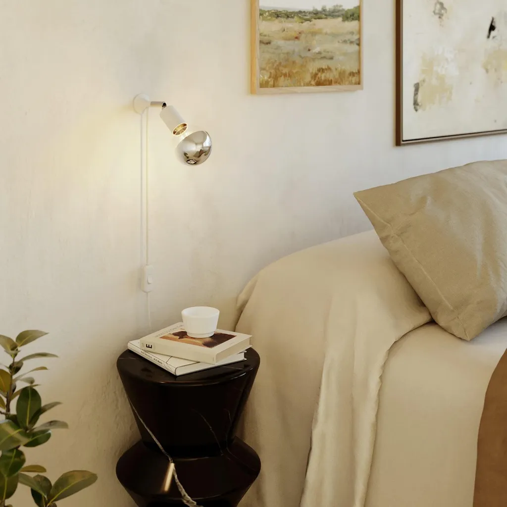 Lampada MAG-Y con Snodo Magnetico e Lampadina LED G95 Mezza Sfera