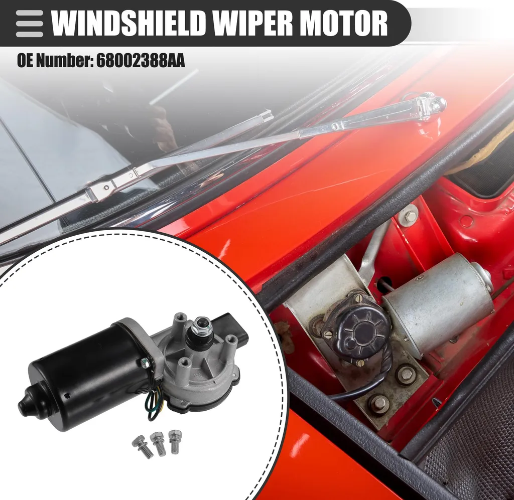 Moteur Essuie-Glace de Rechange en Métal pour Pare-Brise Jeep Wrangler