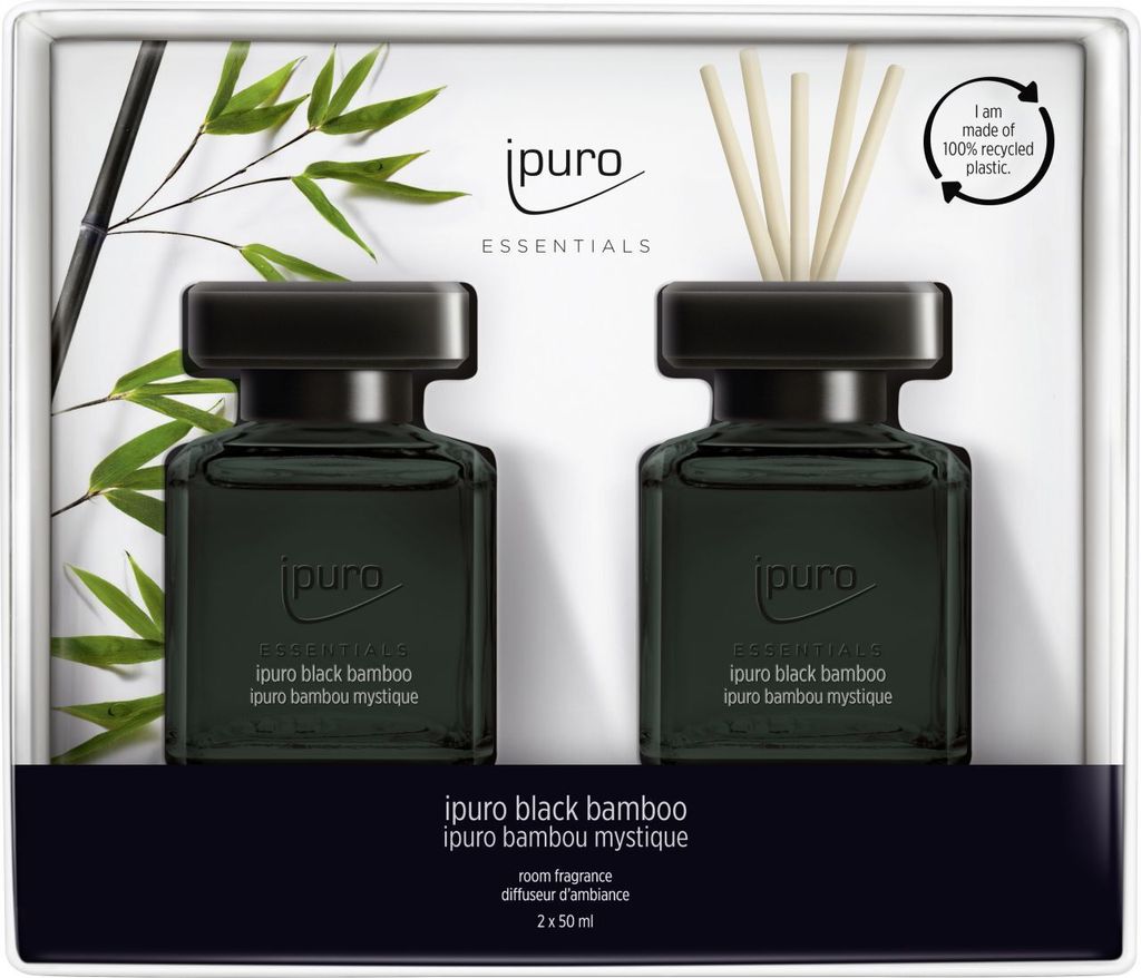 ipuro ESSENTIALS black bamboo, Duftflasche, Produktbild 