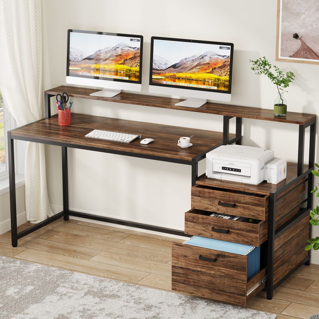 Tribesigns 160 cm biurko komputerowe z szufladą, Zdjęcie produktu 