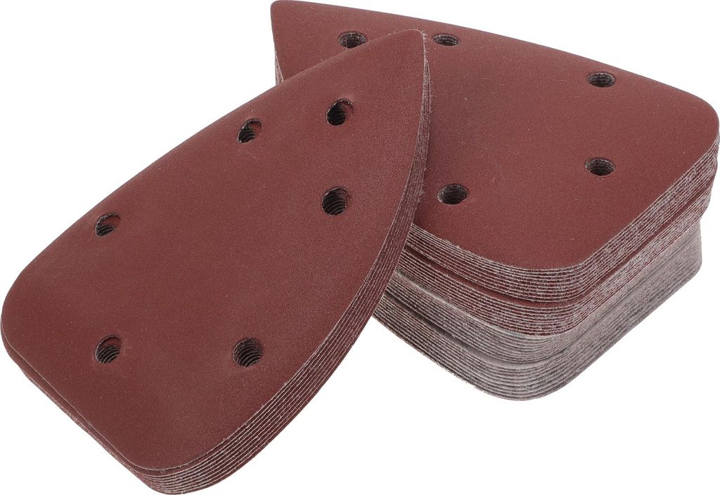 Mausschleifer Schleifpapier Mausschleifer Klett- und Schleifpads 5,51 Zoll x 3,86 Zoll Rot 50 Stück P240 Dreieckig mit Samt