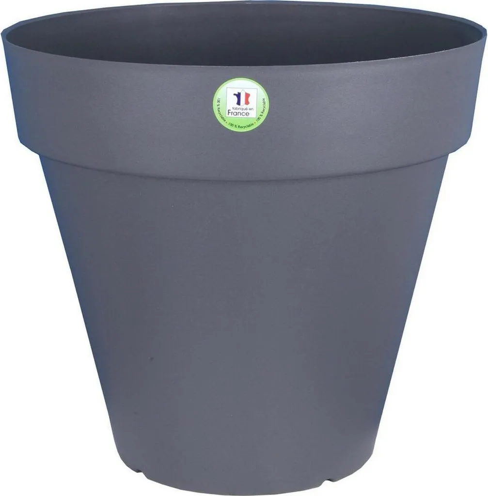 Pot Riviera 414076 Gris Anthracite en Plastique avec Finition Mate