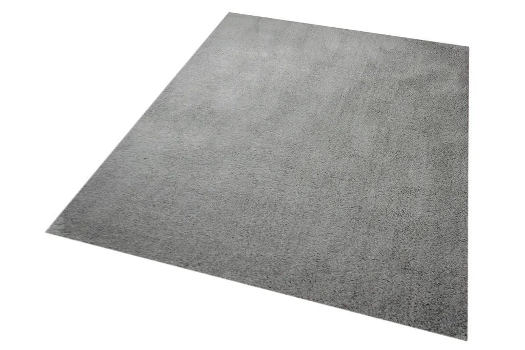 Tapis Shaggy Micro Polyester Poils Longs Gris Uni 120x170 cm Salon