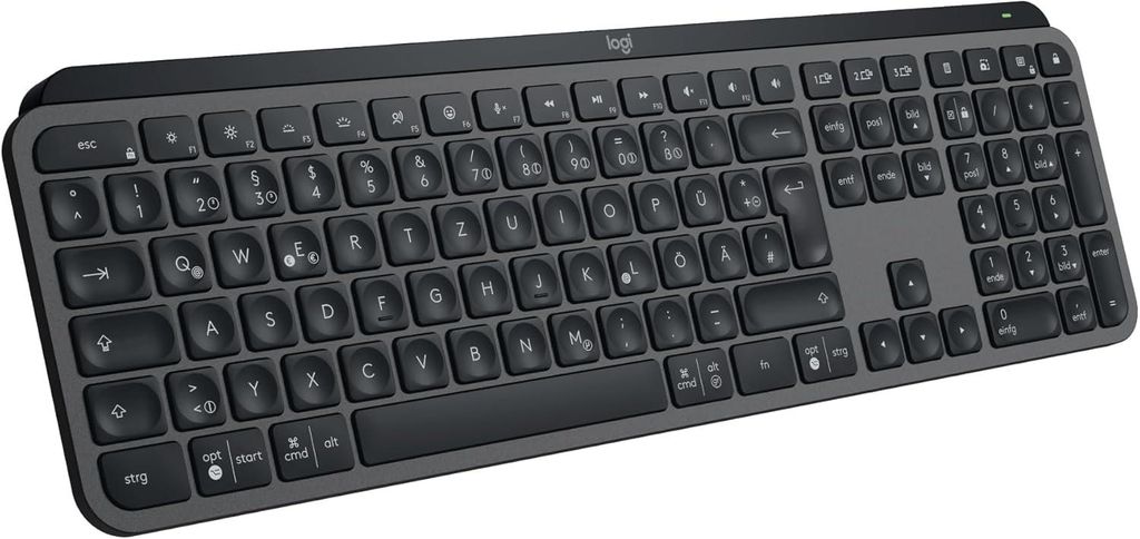 Logitech MX Keys S Kabellose Tastatur QWERTZ, Beleuchtet, Bluetooth & USB-C, Low Profile, Programmierbare Tasten, Windows, Mac, Linux
