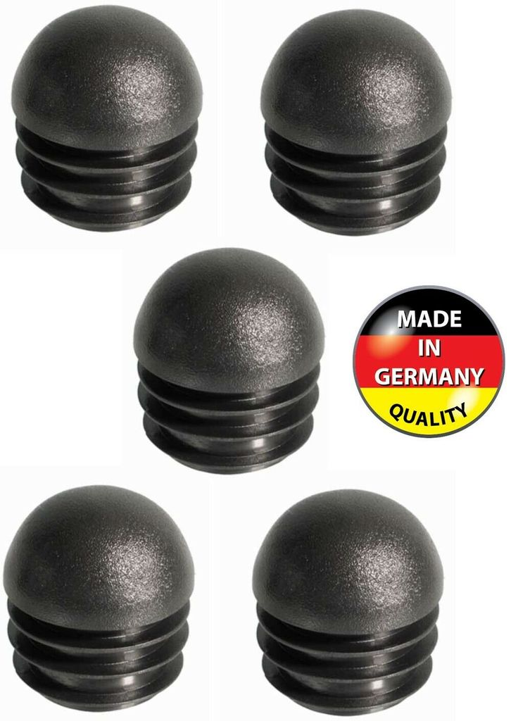 5x Lamellenstopfen rundstopfen 20mm stopfen für rundrohre Kugelkopf endkappen rund kunststoff