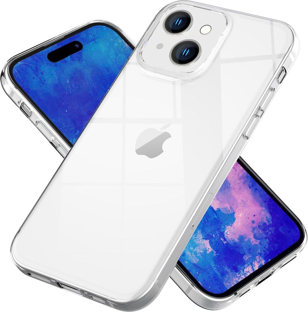 NALIA Hülle "GLAZE" für Apple iPhone 15 Plus - Klare TPU Schutzhülle, Anti-Gelb, Schlank & Leicht - Transparente Handyhülle