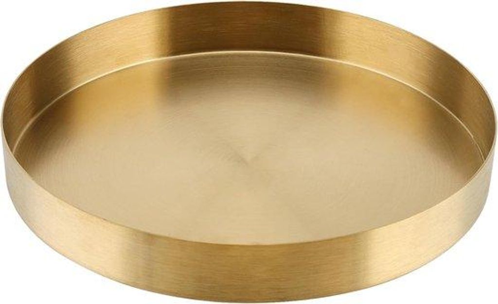 20 cm goud rond decoratief dienblad für Schmuck, Kerzen, Kosmetik, Teesatz