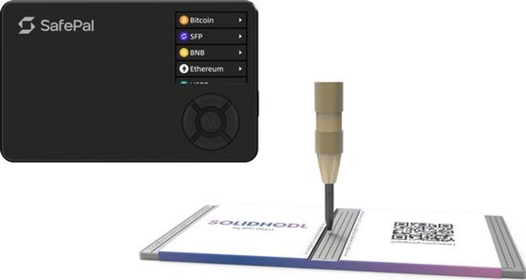 SafePal S1 Pro + SOLIDHODL - Vorteilsbündel - Hardware Wallet - Wallet für Bitcoin, Ethereum und viele andere Krypto