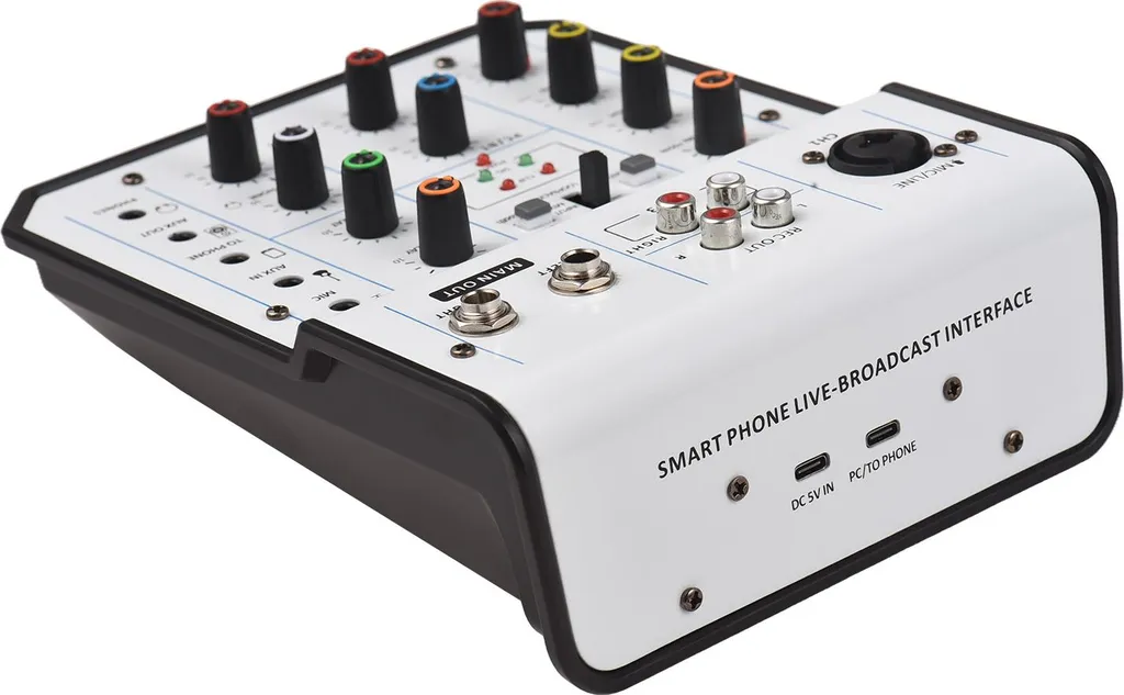 Console audio pour transmission en direct et podcast en studio maison
