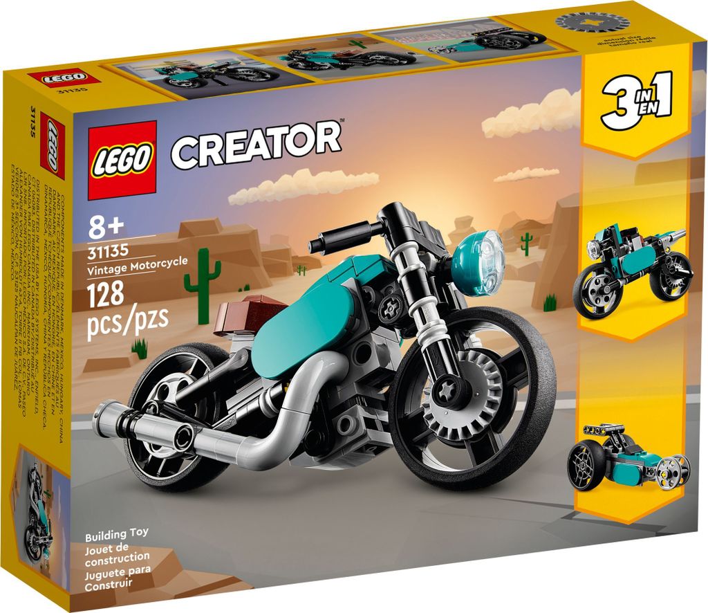 LEGO 31135 Creator 3in1 Oldtimer Motorcycle Set, jouet de Image du produit 