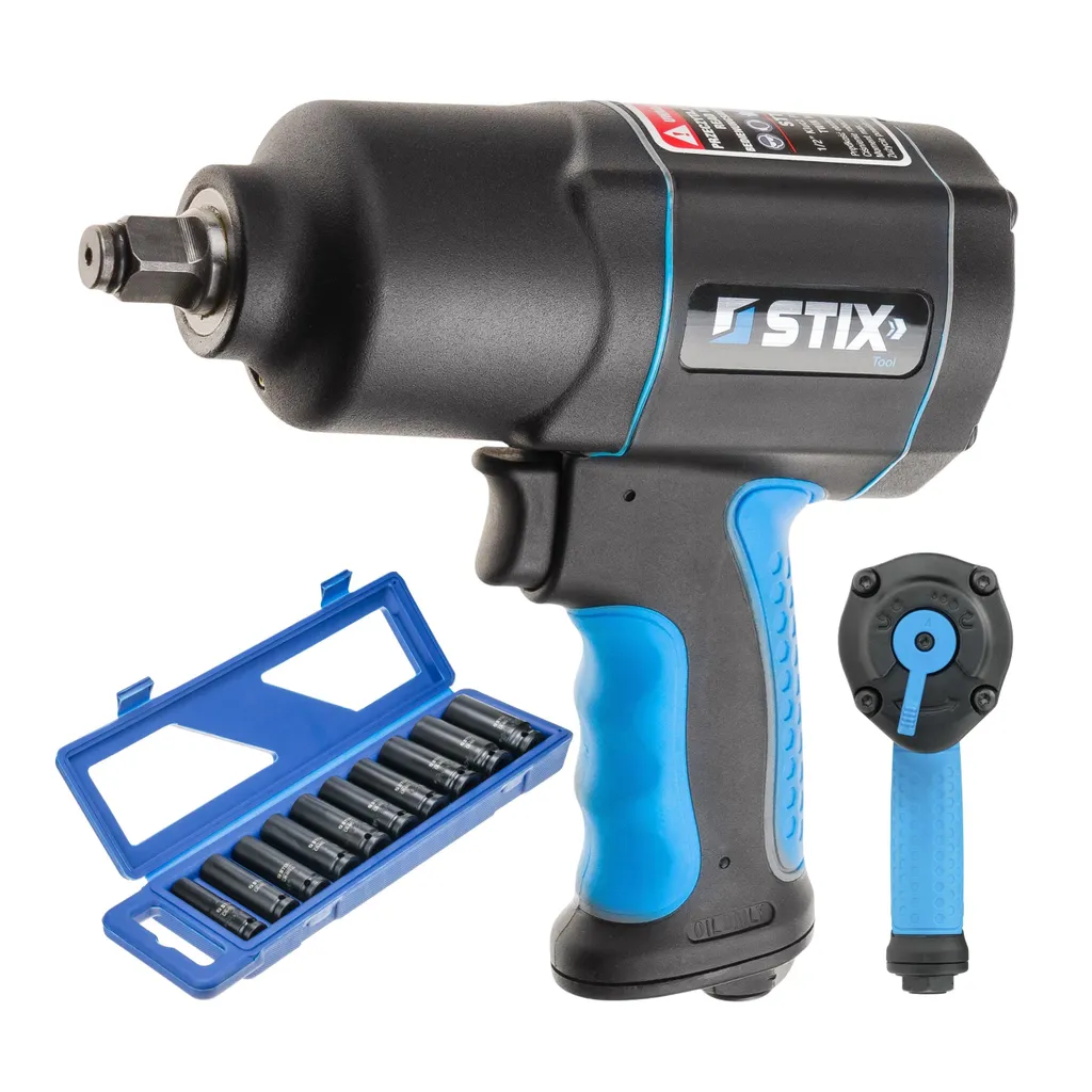 STIX STT-17 Avvitatore a Massa Battente 1/2" 1700Nm con Valigetta e Bussole