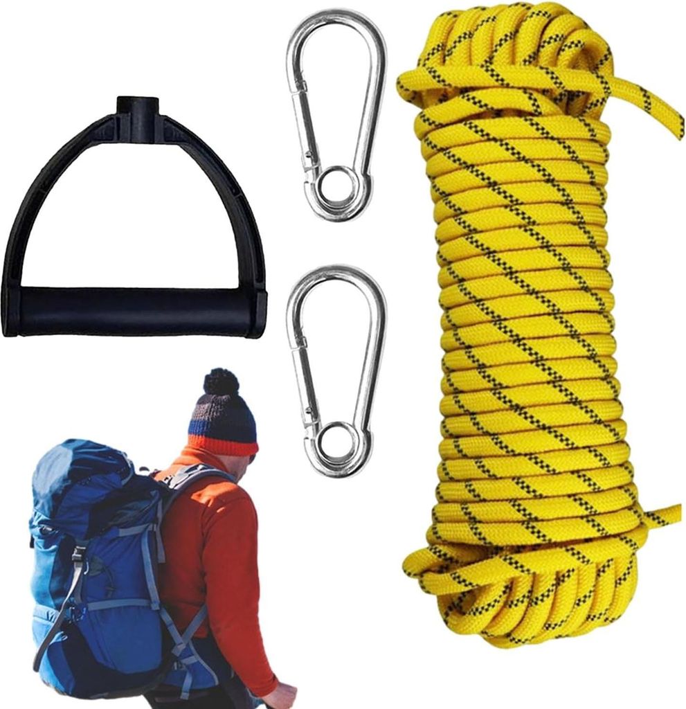 Baumkletterseil Verstellbares hochfestes Kletterseil Sicherheitsseil Baumkletterausrüstung für Klettern Schneeschlitten Fallschirmen
