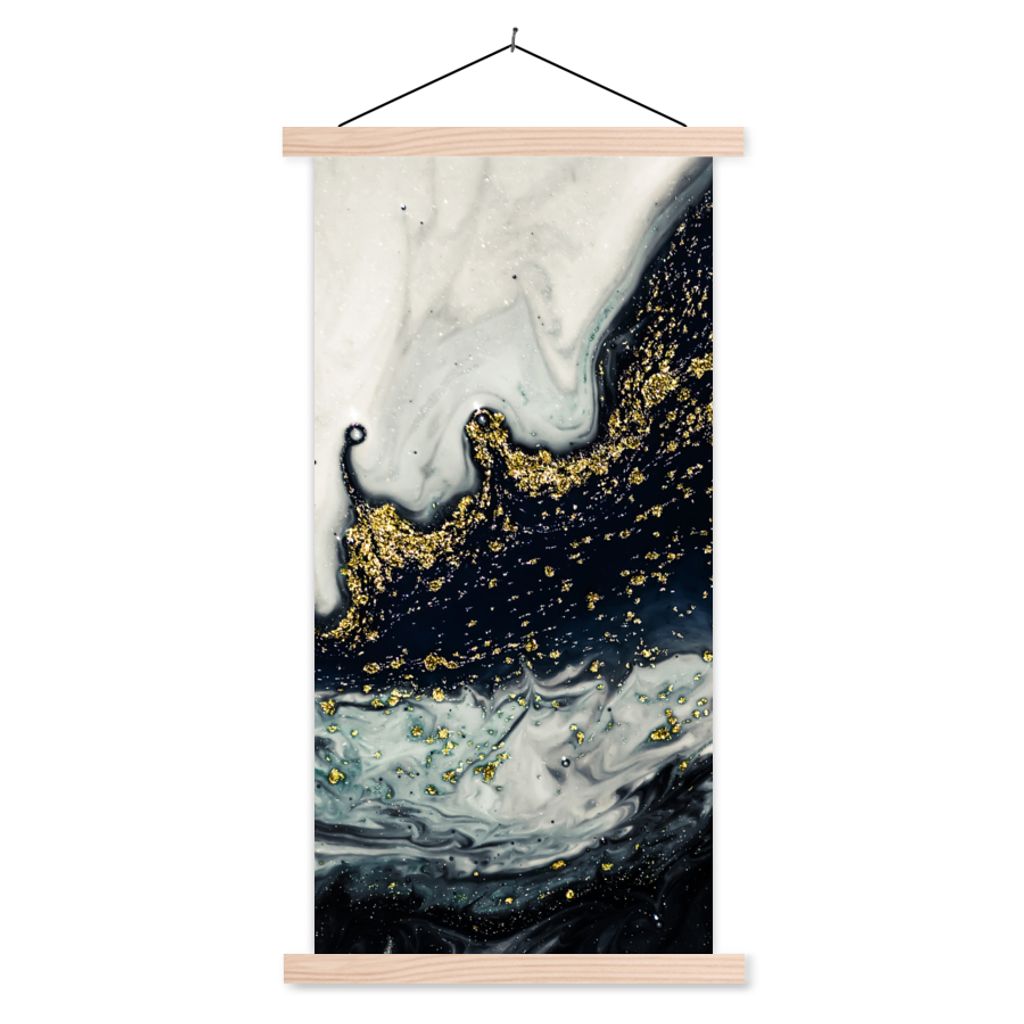 MuchoWow® Textilposter Marmor - Abstrakt - Gold - Luxus Produktbild 