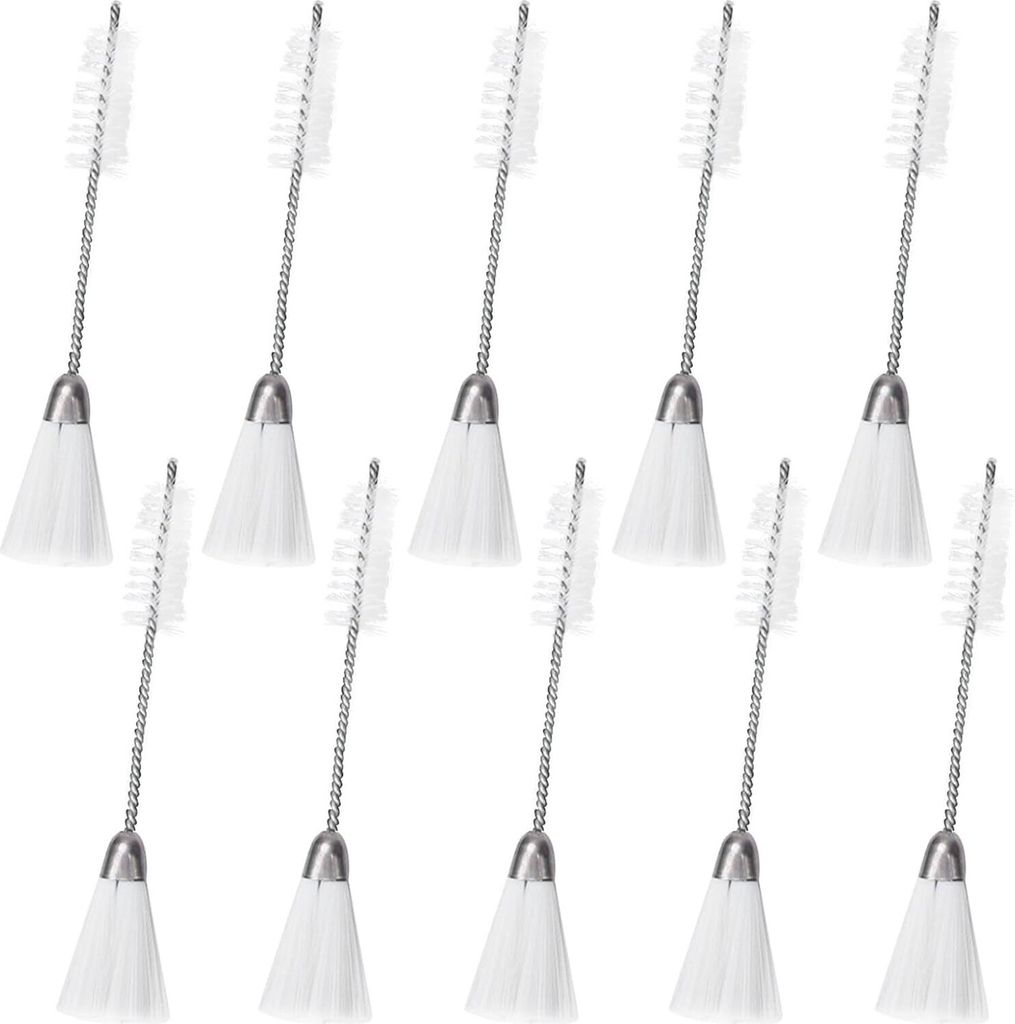 10pcs Dual End Nähmaschinen-Reinigungsbürste, Nylon Edelstahl Nähmaschine Reinigungsbürste Haushalts Hygienewerkzeug, Fusselbürste Reinigungsw...
