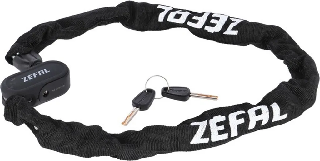 Chaîne antivol vélo Zéfal K-Traz M10 en acier trempé flexible 900 mm