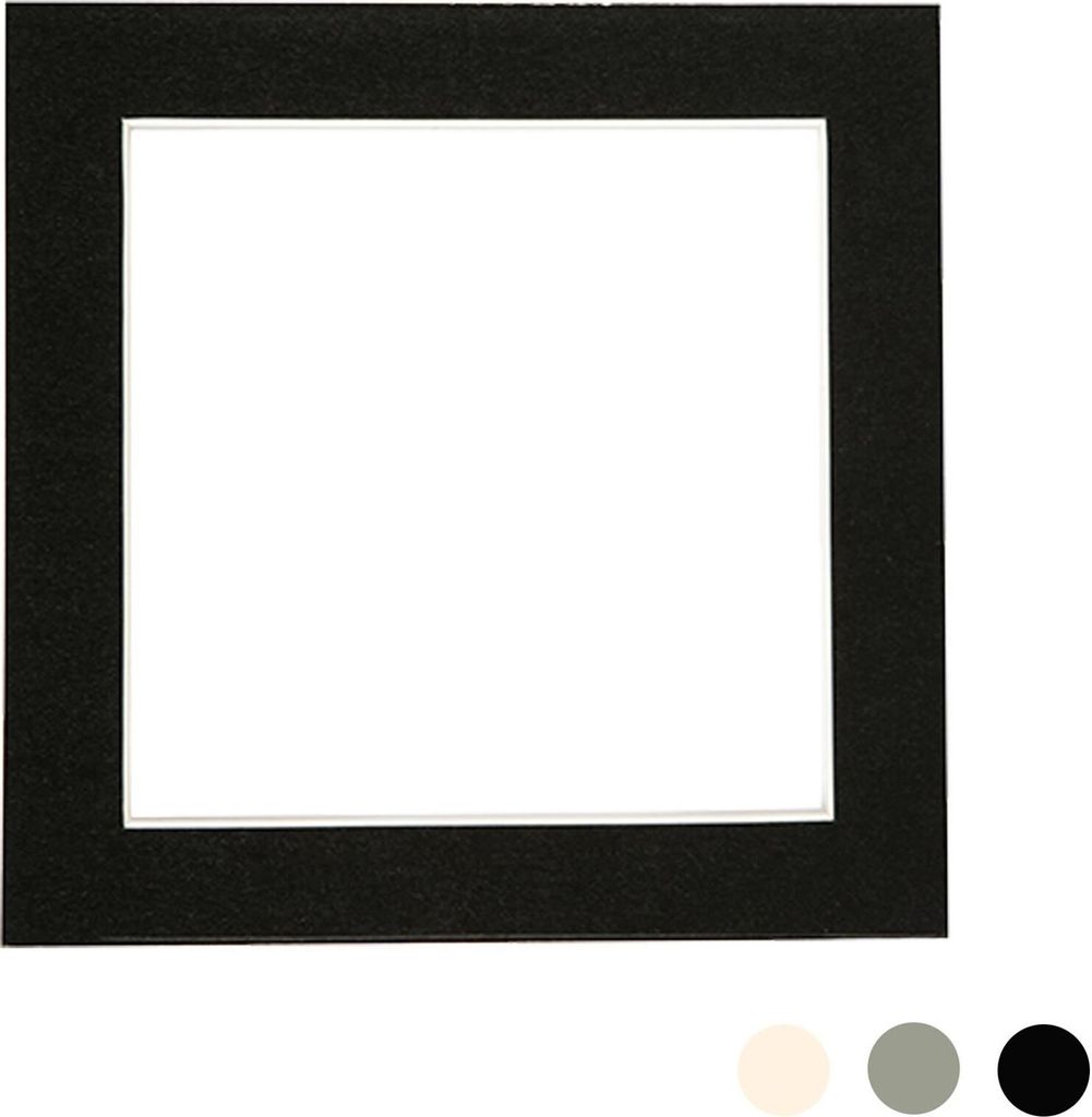 Nicola Spring Bild Foto Mount - To Fit Frame-Größe 8 x 8 für Bildgröße 6 x 6 - Schwarz