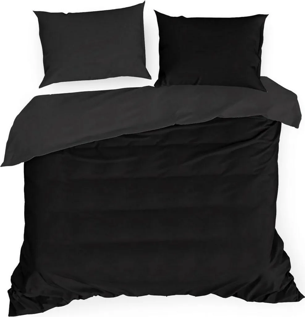 Linge de lit noir 180x200 cm idéal pour une chambre moderne - NOVA3
