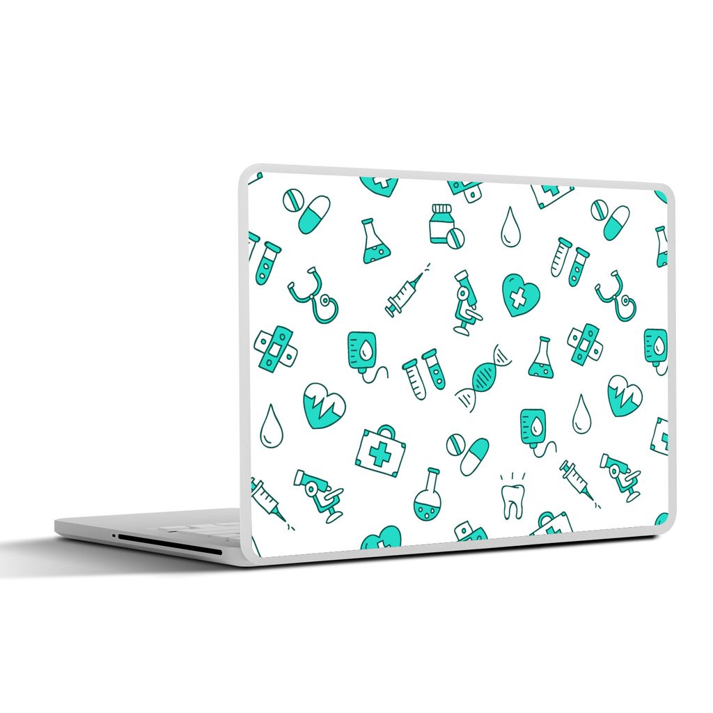 MuchoWow Laptop Aufkleber Sticker Cover Pflege - Medizin - Design 36.5x27.5 cm - Laptop-Sticker