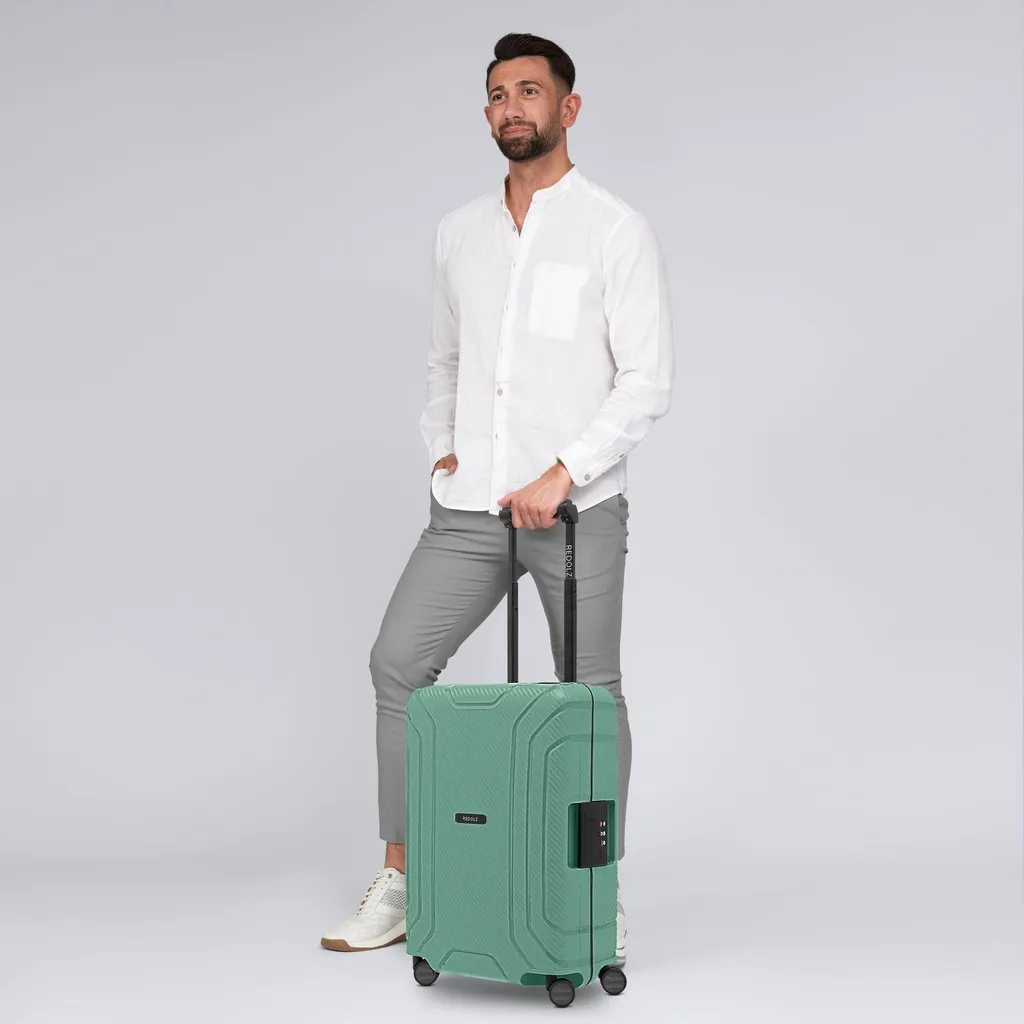 Valise de cabine rigide à 4 roues REDOLZ 55cm vert menthe Essentials 15