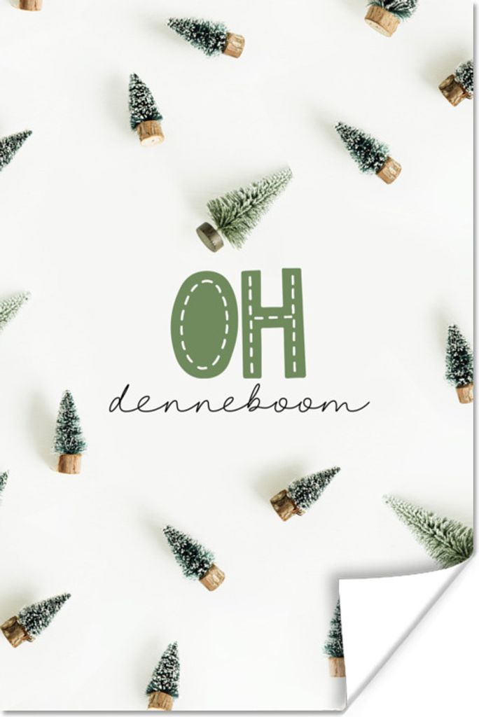 MuchoWow Poster Winter - Tannenbaum - Zitat 60x90 cm - Wanddekoration