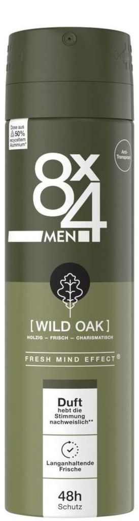 8x4 Deodorant-Spray für Männer Nr. 8 Wild Oak, 150 ml Produktbild 