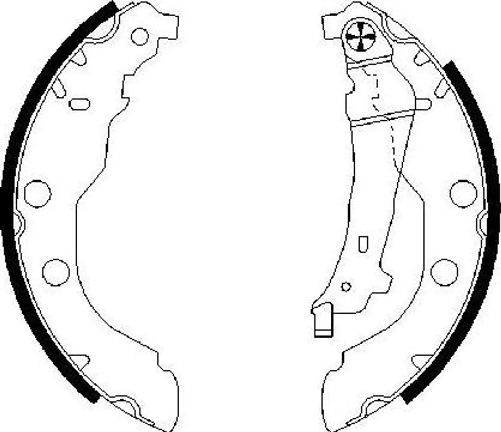 Kit mâchoires de frein Bosch 0986487549 - Haute résistance pour Peugeot 406