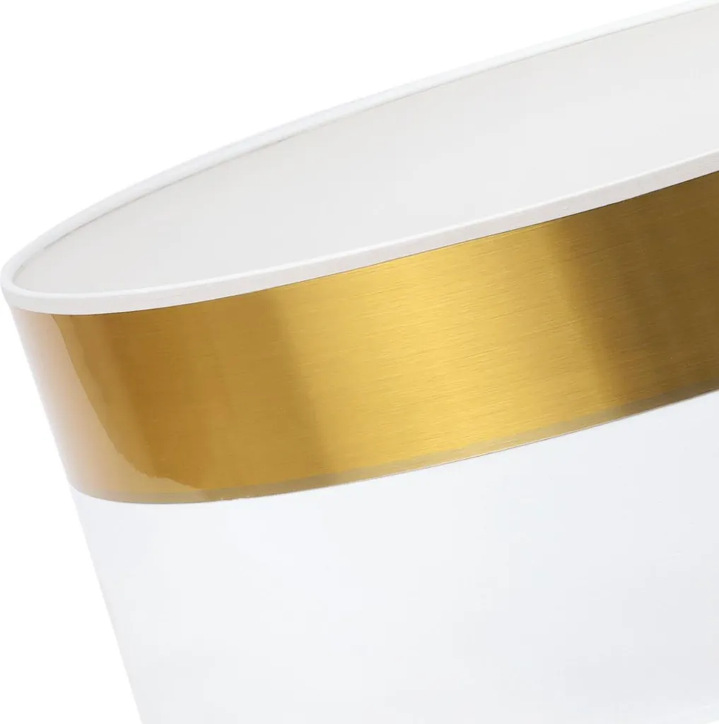 Plafonnier Elegance Plexiglas Blanc et Or 40cm E27 pour Salon Chic - 2
