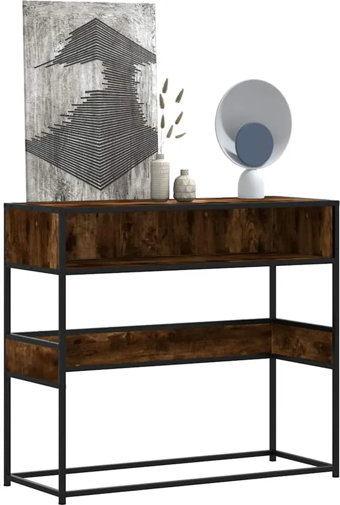 Consolle Cloris New2340853 Rovere Fumé | Mobile Ingresso Legno 90x35x80