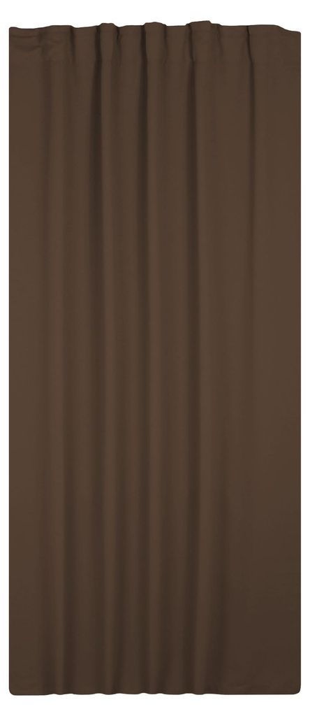 Verdunklungsgardine Blackout Kräuselband Vorhang 135 x 245 Gardine braun