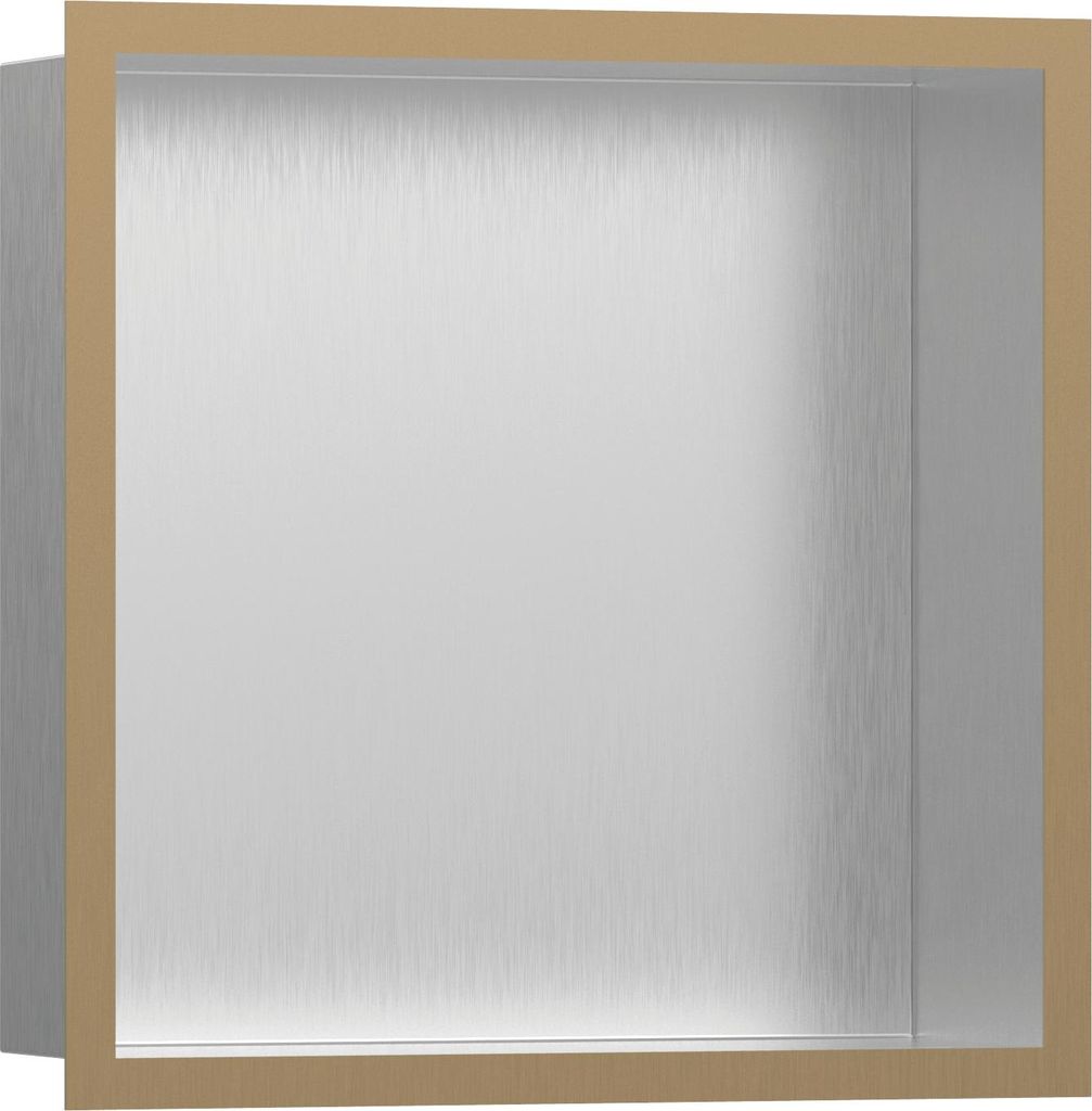hansgrohe XtraStoris Individual Wandnische Edelstahl gebürstet mit Designrahmen, 300x300x100 mm, 56097140