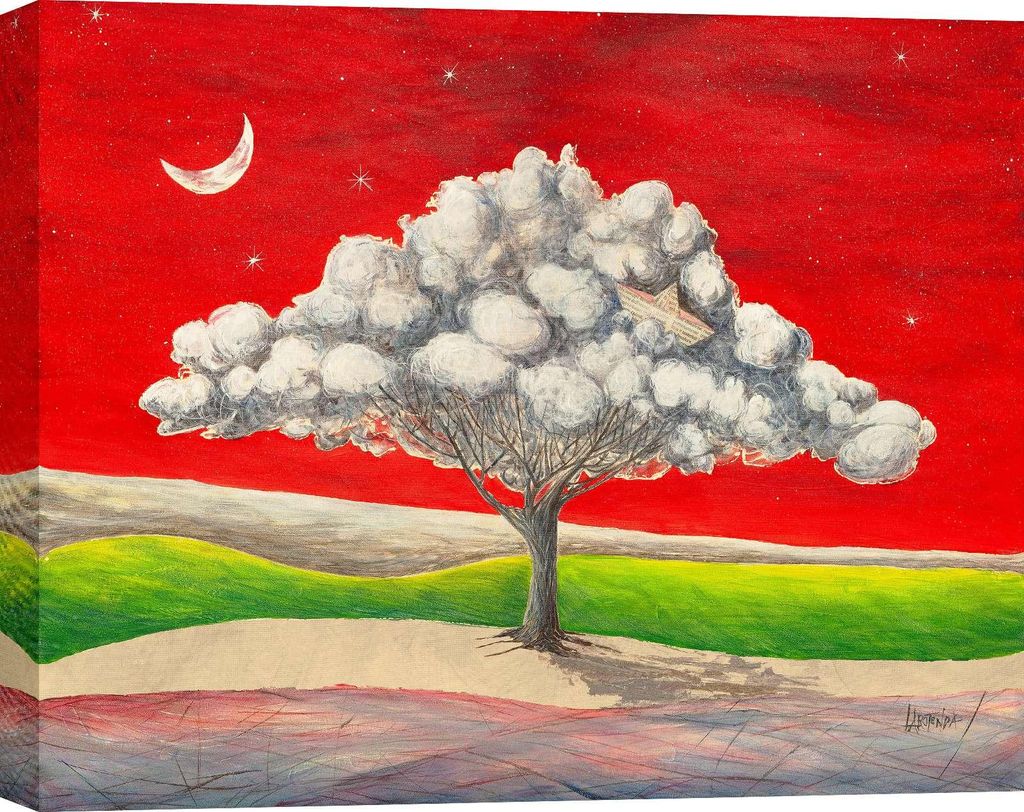 Leinwandbilder, Fantasielandschaft - Donato Larotonda - Wie auf einer Wolke - 60 x 40 cm