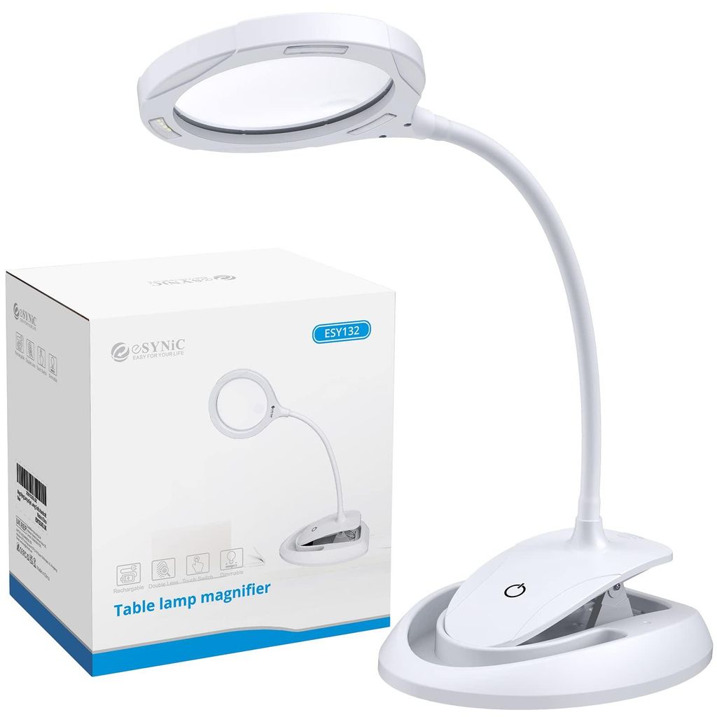 Lámpara lupa LED 2 en 1, lupa 5X y 10X, lámpara lupa de Imagen del producto 
