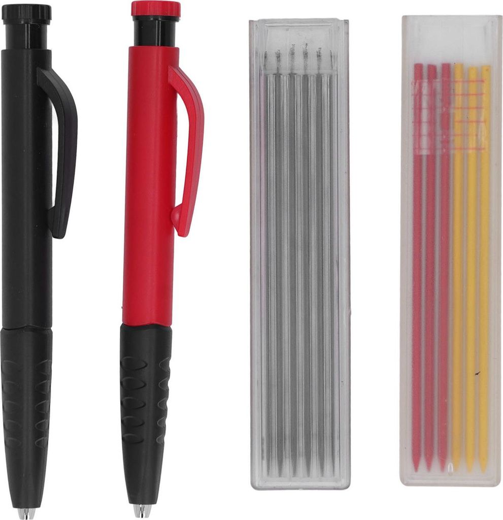 2-teiliges Schreiner-Stiftmarker-Set mit 12 Minen für die Holzbearbeitung