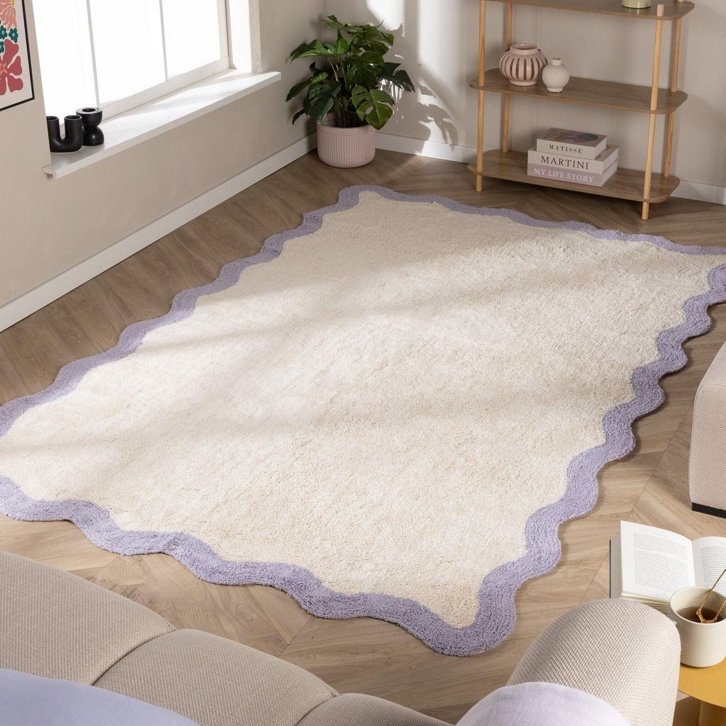 Volero - Waschbarer Teppich - Hazy Lila Creme - 120x170cm - Produktbild 