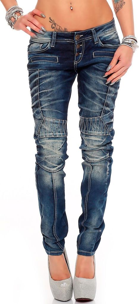 Cipo & Baxx Damen Jeans WD255 Blue W27/L32