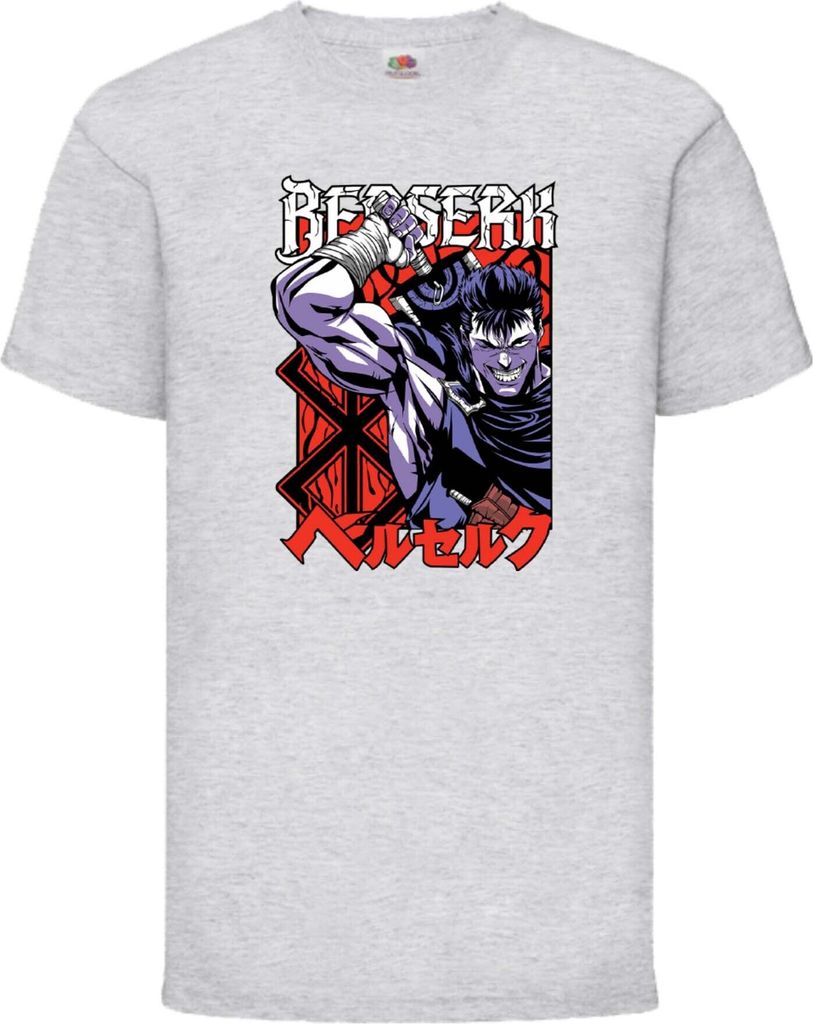 Kinder T-Shirt Berserk Guts Berserker, 3-4 Jahr - 104 / Grau