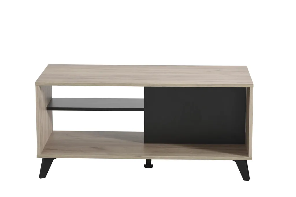 Table basse grise Uzice 101 cm finition chêne naturel Grey Oak